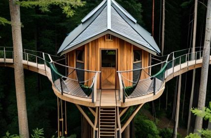 Erleben Sie einen erholsamen Baumhaus-Urlaub in Deutschland (Foto: AdobeStock 621154045 Agry)
